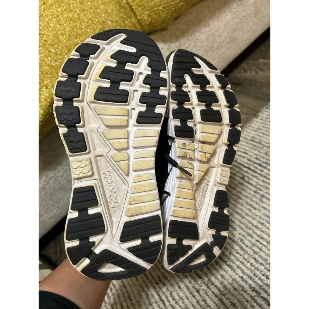 Hoka One  Gaviota 4 Shoes Women's Sz 9B Wide Running Black White Athletic